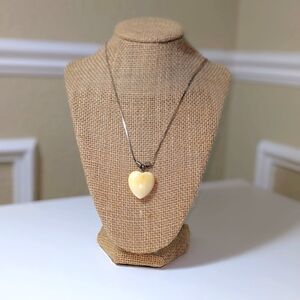 Heart Pendant & Silver 14" Necklace